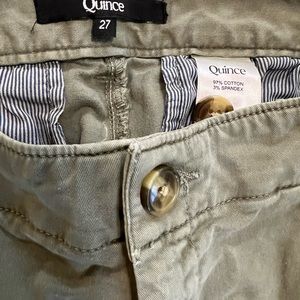 Quince cotton twill girlfriend chinos olive 27